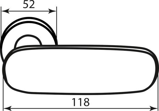 RDA Ручка Isola хром R ф/з (49055) 49055 фото