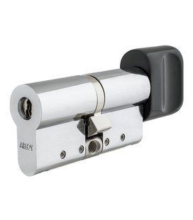 Циліндр ABLOY PROTEC2 MOD 62 мм (31x31T) Ключ-Тумблер 3KEY CY323 CAM30 Хром полірований / Чорна фарба ABL7000017575 фото