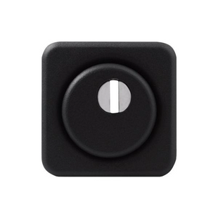 Броненакладка Protect 18mm c кольцом (без ответной части), квадратная, BLACK черная 51117 фото