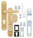 Фурнітура захисна ROSTEX DECOR R fix-mov DIN PLATE 72мм Титан_PVD_сатин 23мм 40-45мм 4клас Ovalne/Baryt TI_SAT Комплект