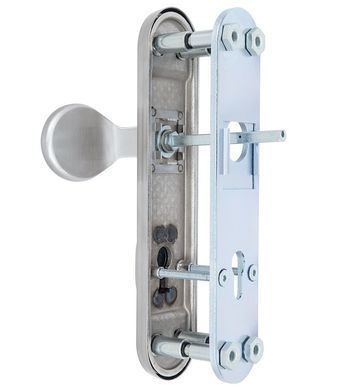 Фурнітура захисна ROSTEX *SOLID-PRO+ F fix-mov DIN PLATE 90мм Нерж.сталь_мат 13мм 56-70мм 4клас Slza/Solid NEREZ_MAT Комплект RST-4025157203 фото